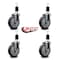 Service Caster 5'' Thermoplastic Rubber Wheel Swivel 1-1/2'' Expanding Stem Caster Set, 4PK SCC-EX20S514-TPRB-112-4 - alternate 2